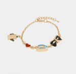 Bracciale in Metallo con caffe, tazzina e maschera