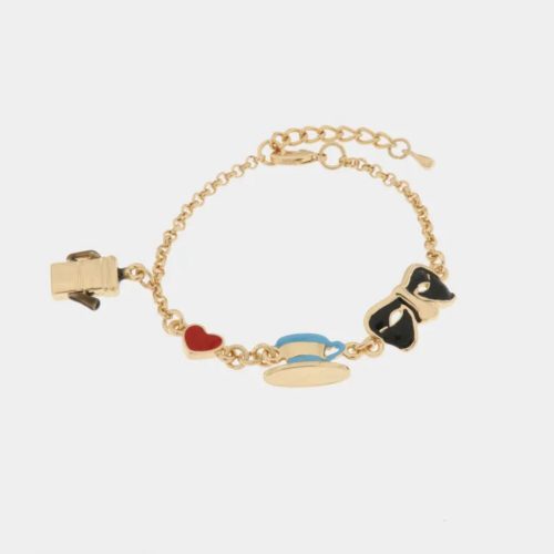 Bracciale in Metallo con caffe, tazzina e maschera