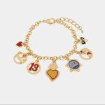 Bracciale in Metallo cuo cuore sacro, Vesuvio, San Gennaro, maschera, 13