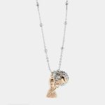 Collana in Metallo con San Gennaro pendente e medaglia con vesuvio