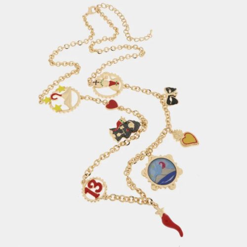 Collana in Metallo con cornetto, Vesuvio, cuore sacro, maschera, 13