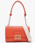 BORSA ROSSO DONNA A SPALLA CON PLACCA LOGO