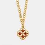 Collana in Metallo maiolica rossa