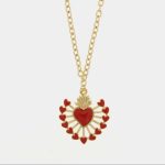 Collana in Metallo con cuore rosso
